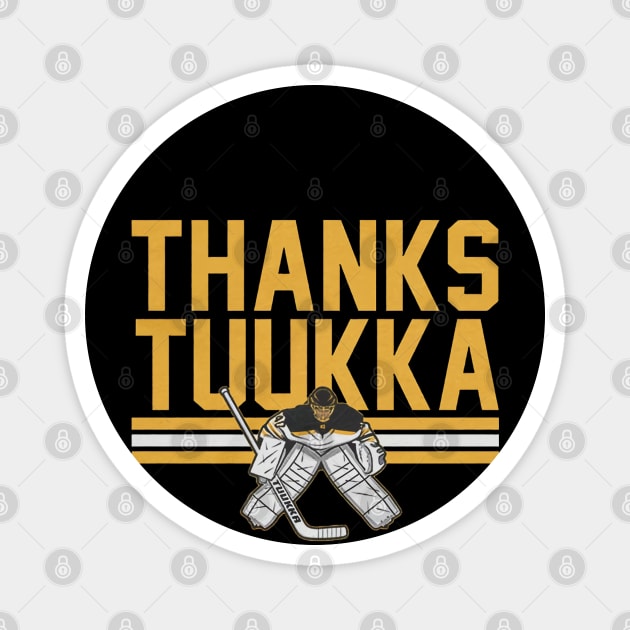 Tuukka Rask Thanks Magnet by stevenmsparks